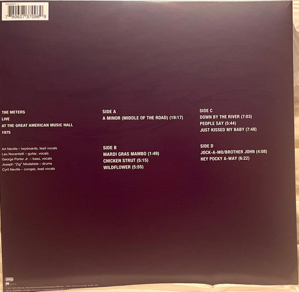 The Meters : Live At The Great American Music Hall 1975 (LP, RSD, Pur + LP, RSD, Gre + Album, RSD, Num)
