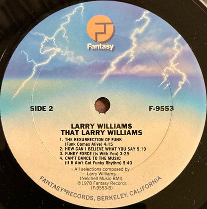 Larry Williams (3) : That Larry Williams (LP, Album, Ter)