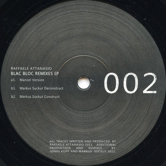 Raffaele Attanasio : Blac Bloc Remixes EP (12", EP)