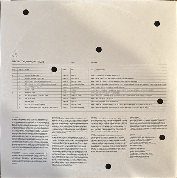 Eric Hilton : Midnight Ragas (LP, Bon)