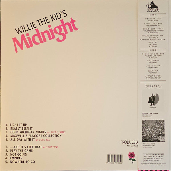 Willie The Kid : Midnight (LP, Gre + 7", S/Sided, Pin)