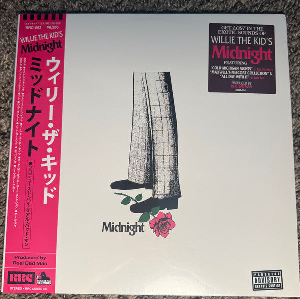 Willie The Kid : Midnight (LP, Pin + 7", S/Sided, Bla)