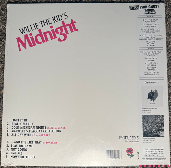Willie The Kid : Midnight (LP, Pin + 7", S/Sided, Bla)