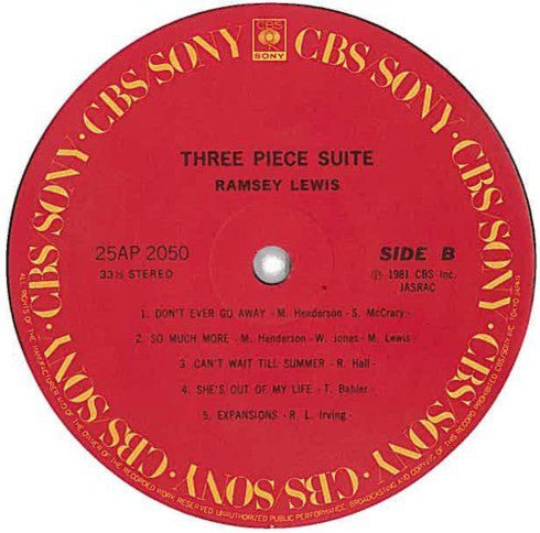 Ramsey Lewis : Three Piece Suite (LP, Album)