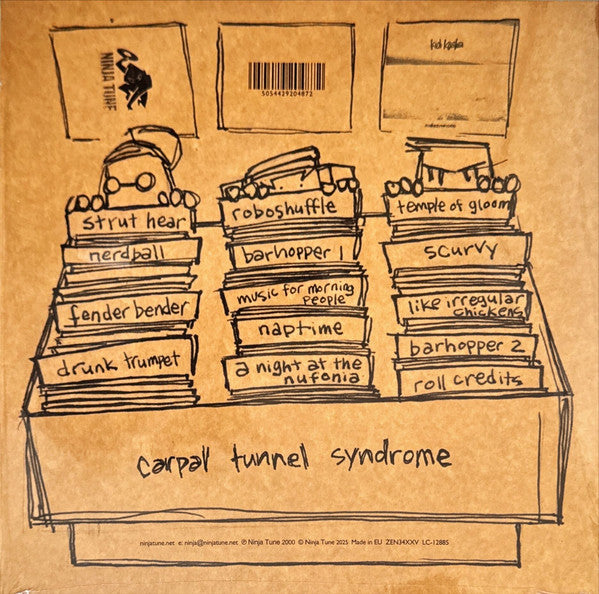 Kid Koala : Carpal Tunnel Syndrome (LP, Album, RE, Bla + Flexi, 7", S/Sided + Ltd)