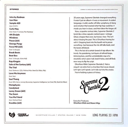 Ghostface Killah : Supreme Clientele 2 (2xLP, Album, Ltd, Blu)