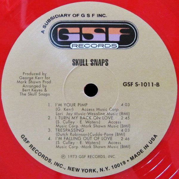 Skull Snaps : Skull Snaps (LP, Album, Ltd, RE, Red)