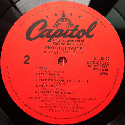 A Taste Of Honey : Another Taste (LP, Album)