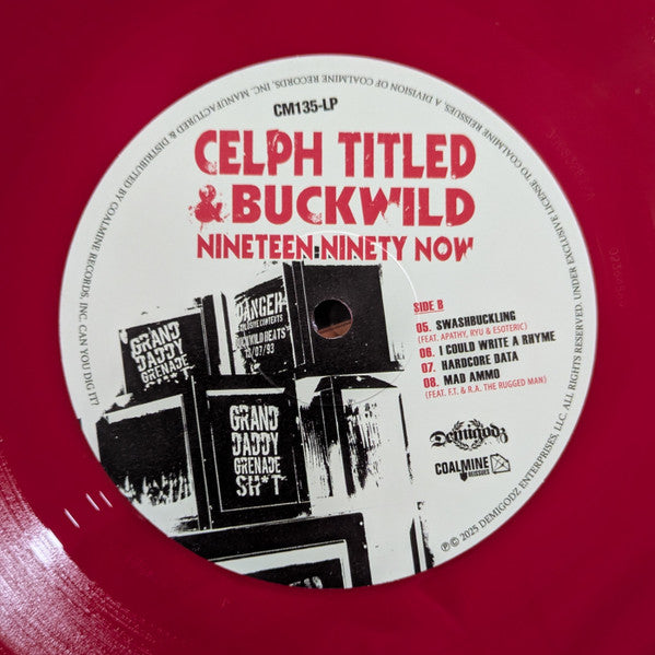 Celph Titled & Buckwild : Nineteen Ninety Now (2xLP, Album, Ltd, Num, RE, RM, Red)