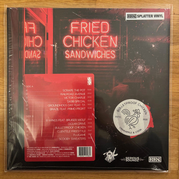 Crimeapple & V Don : Bulletproof Chicken (LP, Album, Ltd, Spl)