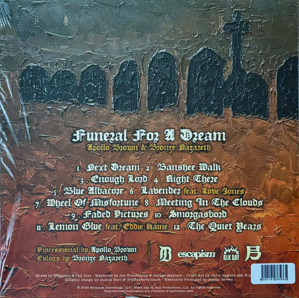 Apollo Brown & Bronze Nazareth : Funeral For A Dream (LP, Album, Ltd, Bla)