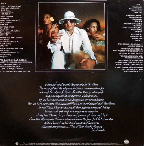 Coke Escovedo : Disco Fantasy (LP, Album, Ter)