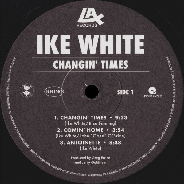 Ike White : Changin' Times (LP, Album, RSD, RE)