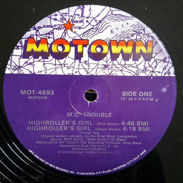MC Trouble : Highroller's Girl (12", Single)