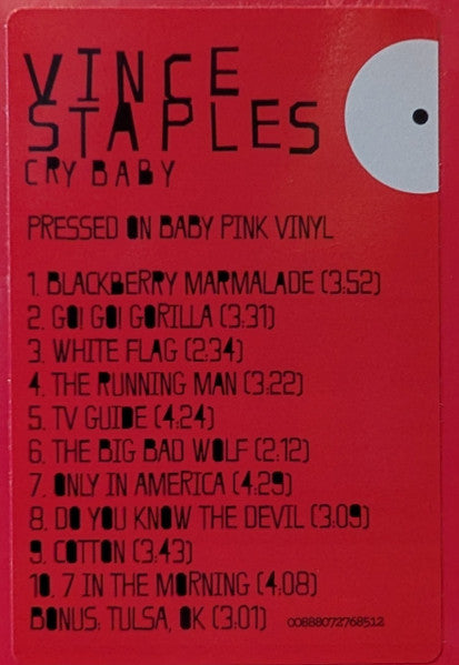 Vince Staples : Cry Baby (LP, Album, Bab)