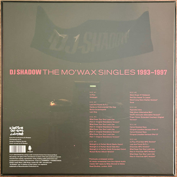 DJ Shadow : The MoʼWax Singles 1993-1997 (12" + 12" + 12" + 12" + 12", M/Print + 12", M/Prin)