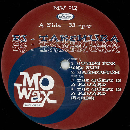 Nobukazu Takemura : Hoping For The Sun (12")
