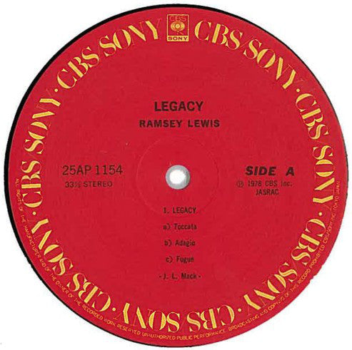 Ramsey Lewis : Legacy (LP, Album)