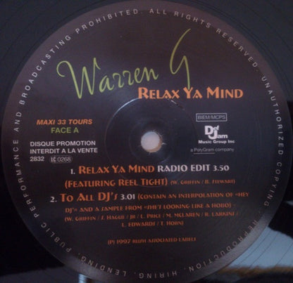 Warren G : Relax Ya Mind (12", Maxi, Promo)