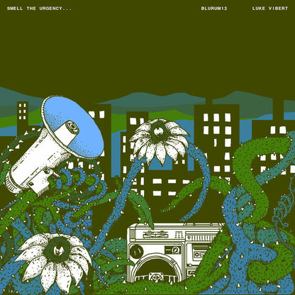Blu Rum 13 & Luke Vibert : Smell The Urgency (LP, Album, Ltd + 7", Ltd, Blu)
