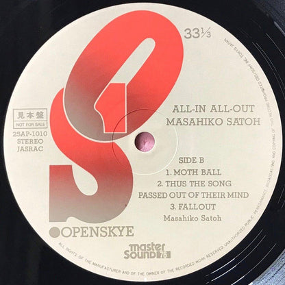 Masahiko Satoh : All-In All-Out (LP, Album)