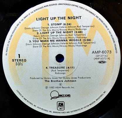Brothers Johnson : Light Up The Night (LP, Album, Gat)