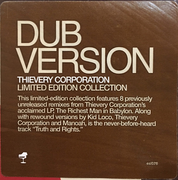 Thievery Corporation : Babylon Rewound (2xLP, Album)