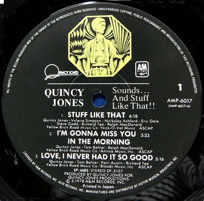 Quincy Jones : Sounds ... And Stuff Like That!! (LP, Album, RE)