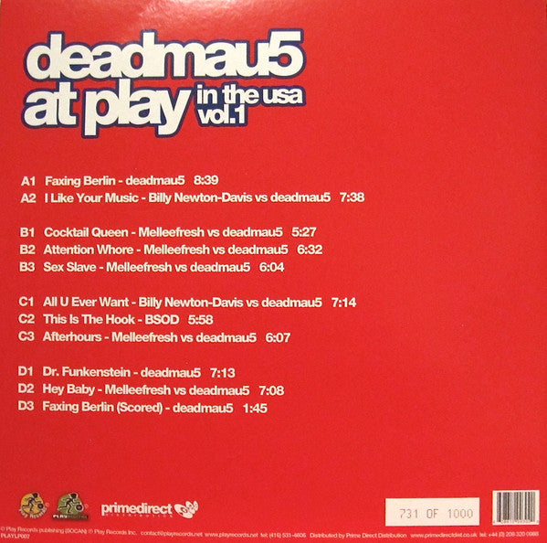 deadmau5 : At Play In The USA Vol. 1 (LP, Red + LP, Blu + Comp, Ltd, Num)