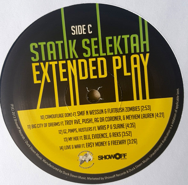 Statik Selektah : Extended Play (2xLP, Album)