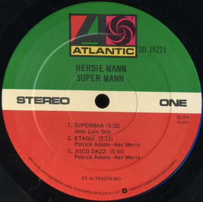 Herbie Mann : Super Mann (LP, Album, MO )