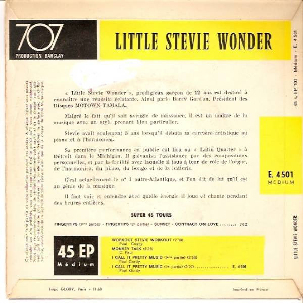 Stevie Wonder : Workout Stevie Workout (7", EP, Mono)