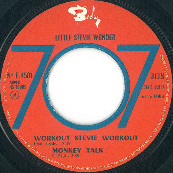 Stevie Wonder : Workout Stevie Workout (7", EP, Mono)