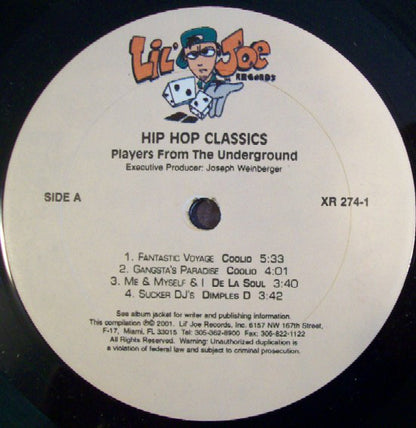 Various : Hip Hop Classics: Players From The Underground (2xLP, Comp)