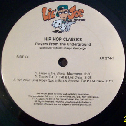 Various : Hip Hop Classics: Players From The Underground (2xLP, Comp)
