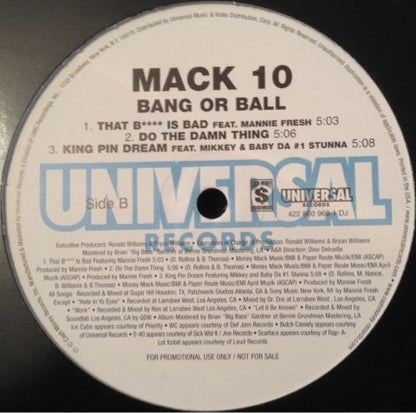 Mack 10 : Bang Or Ball (2xLP, Album, Promo)