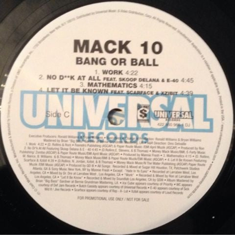 Mack 10 : Bang Or Ball (2xLP, Album, Promo)