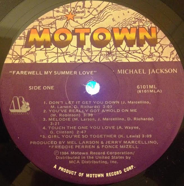Michael Jackson : Farewell My Summer Love (LP, Album, Club)