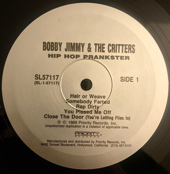 Bobby Jimmy And The Critters : Hip Hop Prankster (LP, Album)