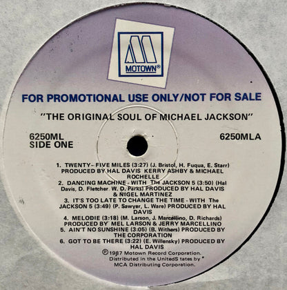Michael Jackson : The Original Soul Of Michael Jackson (LP, Comp, Promo)
