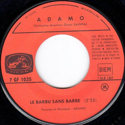 Adamo : Viens Ma Brune / Le Barbu Sans Barbe (7", Single, Jukebox)