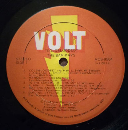 Bar-Kays : Cold Blooded (LP, Album, Gat)