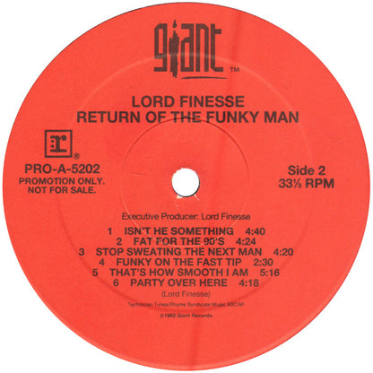 Lord Finesse : Return Of The Funky Man (LP, Album, Promo)