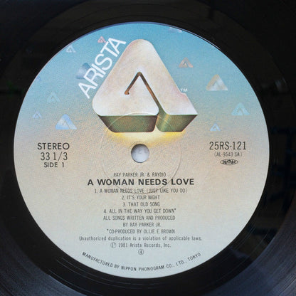 Raydio : A Woman Needs Love (LP, Album)