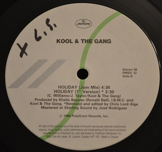 Kool & The Gang : Holiday (12", Single)
