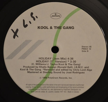 Kool & The Gang : Holiday (12", Single)