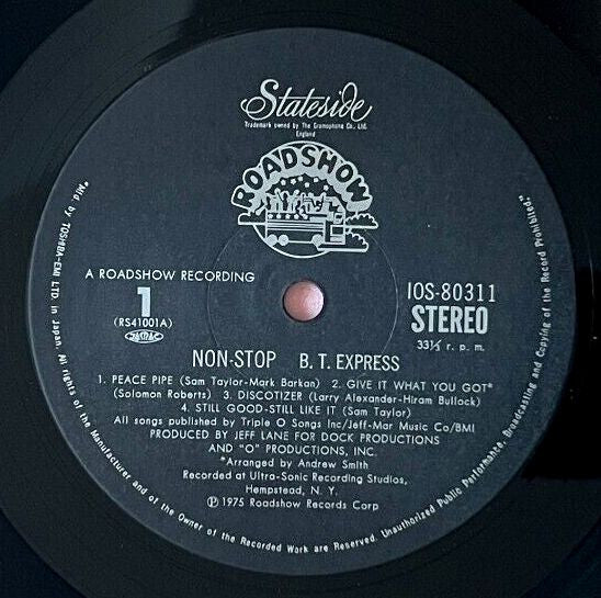 B.T. Express : Non-Stop (LP, Album, Gat)