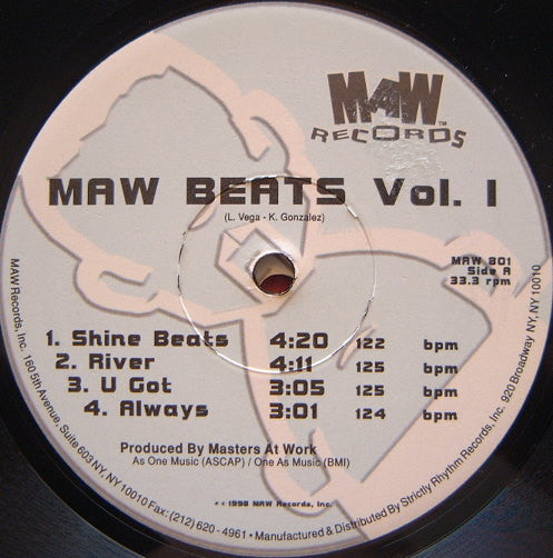 Masters At Work : Beats Vol. 1 & 2 (2x12")