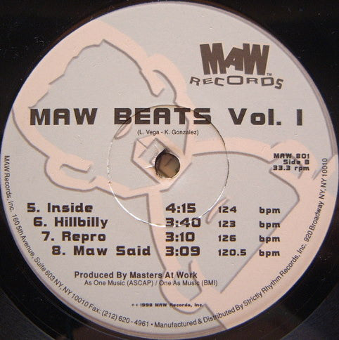 Masters At Work : Beats Vol. 1 & 2 (2x12")