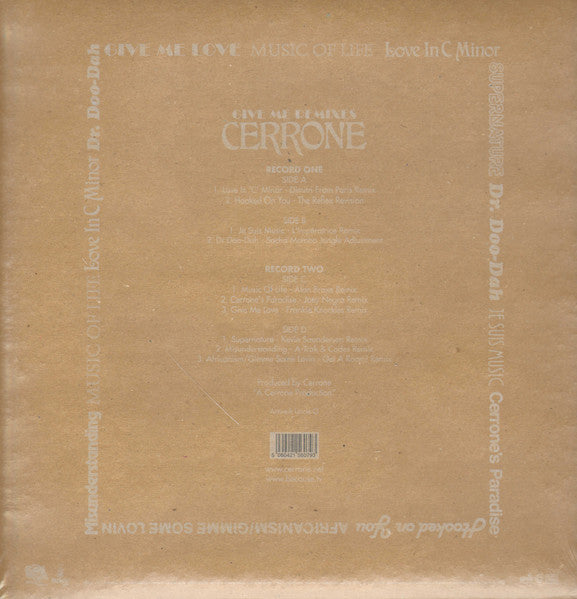 Cerrone : Give Me Remixes (2xLP, Comp + CD, Comp + Ltd)